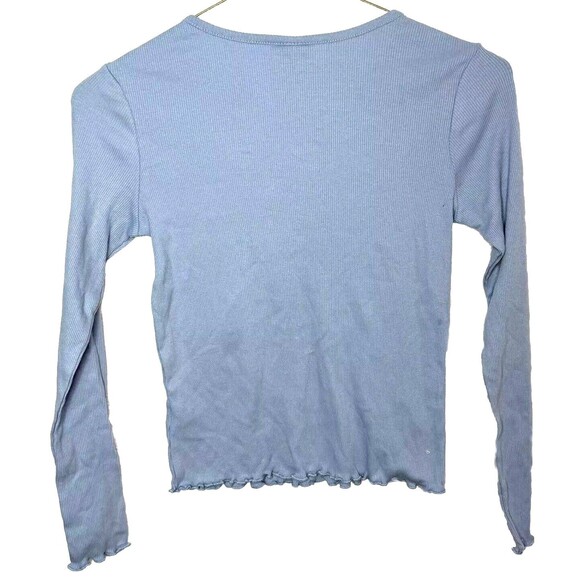 Art Class Girls Blue Long Sleeve Lightly Ribbed Smiley Shirt Size XL 14 New! - Picture 8 of 9